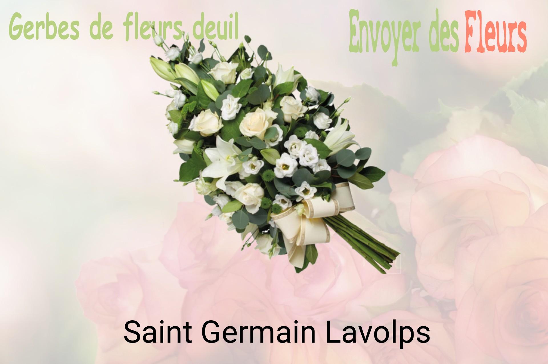 Gerbe de fleurs de deuil livrée à Saint-Germain-Lavolps